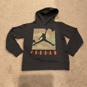 Jordan Kids Black and Camouflage Hoodie